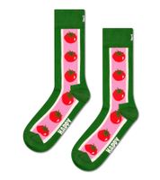 1 Paar Happy Socks Tomato Herren Socken mit Allover Tomaten-Print Baumwoll-Socken Alltags-Strümpfe P002569 Grün/Bunt