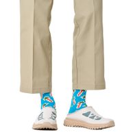 1 Paar Happy Socks Happy Palm Sock Herren Socken mit Palmen-Print Baumwoll-Socken Alltags-Strümpfe P002605 Blau/Orange/Grün