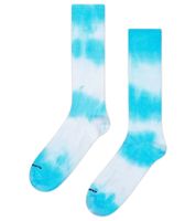 1 Paar Happy Socks Tie-dye Herren Socken im Batik-Look Baumwoll-Socken Alltags-Strümpfe P002514 Blau/Weiß
