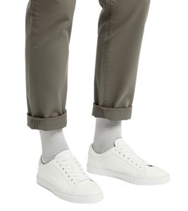 1 par de calcetines Happy Socks para hombre, de algodón orgánico, con logo y letras, para uso diario P001007, gris/rojo