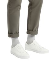 1 par de calcetines Happy Socks para hombre, de algodón orgánico, con logo y letras, para uso diario P001007, gris/rojo