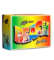 2 Paar Happy Socks Beach Life Unisex Socken in Geschenkbox mit Allover Strand und Cocktail-Print Baumwoll-Socken Alltags-Strümpfe P002651 Rot/Blau/Bunt