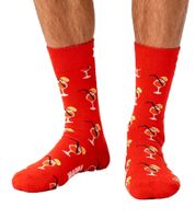 2 paia di calzini unisex Happy Socks Beach Life in confezione regalo con stampa integrale da spiaggia e cocktail, calzini in cotone, calzini per tutti i giorni P002651 Rosso/Blu/Multicolore