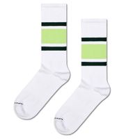 1 paio di calzini da uomo Happy Socks Simple Stripe con strisce, calzini in cotone, calzini per tutti i giorni P001607 Bianco/Verde