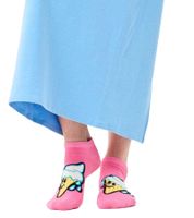 2 Paar Happy Socks Ice & Lazy Day Damen Sneaker-Socken mit Allover Eiscreme und Strand-Print Low-Cut Socken Alltags-Strümpfe P002633 Weiß/Rosa/Bunt