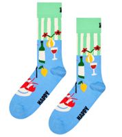 4 paia di calzini Happy Socks Fancy Dinner in cotone con motivi di cibo e bevande, calzini per tutti i giorni in confezione regalo P002659, multicolore