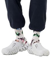 1 Paar Happy Socks Race Car Damen Bio-Baumwoll-Socken mit Allover-Rennwagen-Print Alltags-Strümpfe P002591 Grau/Bunt