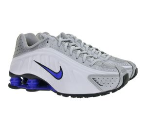 Futuristische NIKE Shox R4 Damen Low-Top-Sneaker mit Shox-Technologie Sport-Schuhe Lauf-Schuhe HQ1988-100 Weiß/Silber