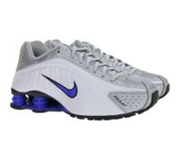 Futuristische NIKE Shox R4 Damen Low-Top-Sneaker mit Shox-Technologie Sport-Schuhe Lauf-Schuhe HQ1988-100 Weiß/Silber