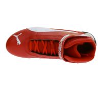 Auffällige PUMA X Scuderia Ferrari Race R-Cat Damen oder Herren Mid-Top Sneaker vom Motorsport inspiriert sportliche Schnür-Schuhe 339938 01 Rot/Weiß