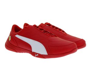 PUMA X Scuderia Ferrari SF Kart Cat III Damen oder Herren Sneaker mit Ferrari-Logo Motorsport-Schuhe 306219 04 Rot/Weiß