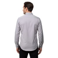 Trendiges Business-Hemd für Herren Freizeit-Shirt Langarm-Hemd 44 Hellgrau