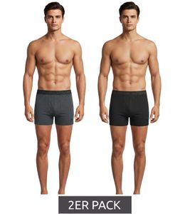 2er Pack U.S. POLO ASSN. Premium Herren Boxershorts Unterhose nachhaltige Unterwäsche 180 g/m² 134 68262 53696 503 Dunkel-Grau/Schwarz