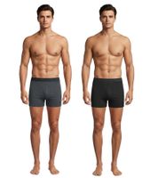 2er Pack U.S. POLO ASSN. Premium Herren Boxershorts Unterhose nachhaltige Unterwäsche 180 g/m² 134 68262 53696 503 Dunkel-Grau/Schwarz