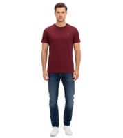 Trendiges U.S. POLO ASSN. Premium Herren Basic T-Shirt nachhaltiges Baumwoll-Shirt Alltags-Shirt 154 68261 53696 655 Wein-Rot