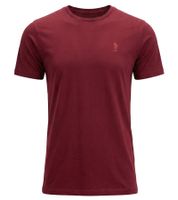 Trendiges U.S. POLO ASSN. Premium Herren Basic T-Shirt nachhaltiges Baumwoll-Shirt Alltags-Shirt 154 68261 53696 655 Wein-Rot