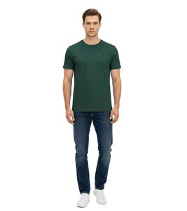 Modernes U.S. POLO ASSN. Premium Herren Basic T-Shirt nachhaltiges Baumwoll-Shirt Alltags-Shirt 154 68261 53696 540 Dunkel-Grün