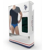 Modernes U.S. POLO ASSN. Premium Herren Basic T-Shirt nachhaltiges Baumwoll-Shirt Alltags-Shirt 154 68261 53696 540 Dunkel-Grün