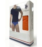 Bequemes U.S. POLO ASSN. Premium Herren Basic T-Shirt nachhaltiges Baumwoll-Shirt Alltags-Shirt 154 68261 53969 512 Orange