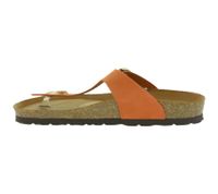 Bequeme ROHDE Alba Damen Zehentrenner moderne Echtleder-Sandalen Sommer-Schuhe Strand-Latschen 5642 41 Orange