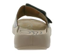 Eleganti pantofole da donna in vera pelle di igi&co, made in Italy, con cinturini stampa serpente, 76784 00, nere