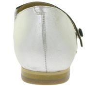 High-quality women's FLY London ballerina flats, made in Portugal, with cushioned insole, mid-height shoes, P145265 003 Silver