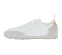 CAPRICE Women's Layered Look Sneakers, Genuine Leather Lace-Up Shoes, 9-23720-44 191 White