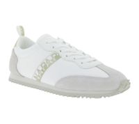 CAPRICE Women's Layered Look Sneakers, Genuine Leather Lace-Up Shoes, 9-23720-44 191 White