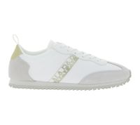 CAPRICE Women's Layered Look Sneakers, Genuine Leather Lace-Up Shoes, 9-23720-44 191 White