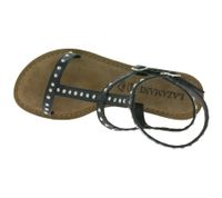 Trendige LAZAMANI Damen Sandalen mit Nieten Sommer-Schuhe LA75021 Schwarz