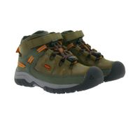 KEEN Targhee Mid Wp Kinder Wander-Stiefel wasserdichte Outdoor-Schuhe mit TPU-Fersenkappe 1026296 Braun
