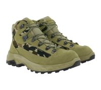 Wasserdichte GARSPORT Herren Wander-Schuhe mit Vibram Barwa Sohle Trekking-Schuhe Winter-Schuhe Outdoor-Stiefel Echtleder GDT1060021-2532 Braun/Camouflage