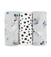Lot de 3 inserts absorbants Bambino Mio pour bébés et jeunes enfants, avec couche supérieure imperméable, inserts pour couches lavables à motif animal, blanc/gris