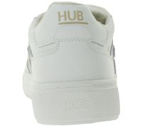 HUB Damen Sneaker mit Terry-Fütterung Echtleder-Schuhe W5008L31-L10 Smash L31 oder W6409L31-L10 Duke in Weiß