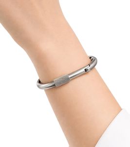 Modernes Calvin Klein Damen Edelstahl-Armband in Karabiner-Form Arm-Schmuck Handgelenk-Schmuck KJJHMD10010 Silber