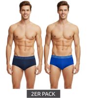 2-Pack U.S. POLO ASSN. Premium Men's Briefs, Sustainable Underwear, 180 g/m², 134 68263 53696 in Gray/Black, Blue/Navy, Green/Red, Orange/Gray
