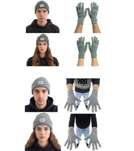 Bequeme SCOTCH & SODA Woll-Mütze und Handschuhe Strick-Handschuhe Strick-Beanie mit Logo-Patch Accessoires Wolle SSV5-3012 in Grau oder Grün