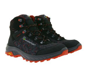 Wasserdichte GARSPORT Sparrow Herren Wander-Schuhe mit Vibram-Sohle Winter-Schuhe Trekking-Schuhe Outdoor-Stiefel 000MGDT1090002-2127 Schwarz/Rot