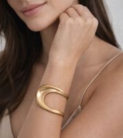 Eleganter Calvin Klein Shade Damen-Armreif aus Edelstahl – Arm- & Handgelenk-Schmuck Größe XS KJ3YJD1101 Gold