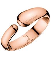 Zeitloser Calvin Klein Damen Armreif aus Edelstahl Armband Eleganter Arm- & Handgelenk-Schmuck Größe XS KJ6GPD1001 Rosegold