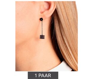 Calvin Klein Damen Ohrstecker mit Swarovski-Kristallen Edelstahl-Ohrringe Ohr-Schmuck KJ9CVE140100 Grau/Rosa