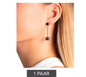 Calvin Klein Women's Stud Earrings with Swarovski Crystals, Stainless Steel Earrings, Ear Jewelry KJ9CVE140200 Grey/Light Pink