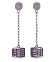Calvin Klein Damen Ohrstecker mit Swarovski-Kristallen Edelstahl-Ohrringe Ohr-Schmuck KJ9CVE140200 Grau/Hellrosa