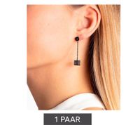 Boucles d'oreilles Calvin Klein pour femme, ornées de cristaux Swarovski, en acier inoxydable, couleur gris/rose clair (KJ9CVE140200).