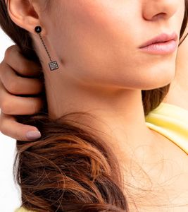 Calvin Klein Damen Ohrstecker mit Swarovski-Kristallen Edelstahl-Ohrringe Ohr-Schmuck KJ9CJE140100 Grau/Gold