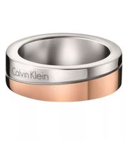 Calvin Klein Damen Designer-Ring Edelstahl-Ring aus der Hook-Kollektion Ringröße 5 Finger-Ring KJ06PR200105 Silber/Rosegold