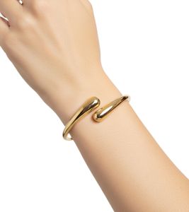 Bracelet jonc moderne Calvin Klein pour femme, en acier inoxydable, taille XS KJDMJF1001, couleur or