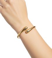 Bracelet jonc moderne Calvin Klein pour femme, en acier inoxydable, taille XS KJDMJF1001, couleur or
