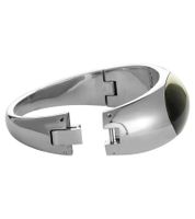 Calvin Klein Damen Armband mit oval geformtem Stein Edelstahl-Armband Arm-Schmuck Armreif Größe XS KJ3QCD0201 Silber