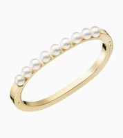 Modernes Calvin Klein Damen Armband mit Perlen Edelstahl-Armband Arm-Schmuck Größe XS KJAKJD1401 Gold